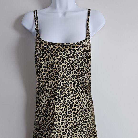 Vintage Victoria's Secret Dress Womens XL Leopard Animal Print Maxi Slip Gown - Picture 4 of 9